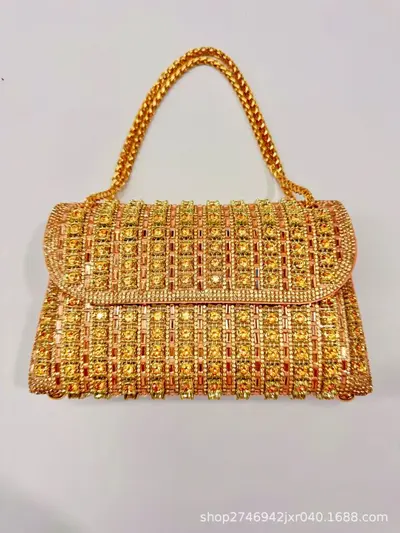 Damen-Abendtasche mit Strass, Partyhandtasche - 7