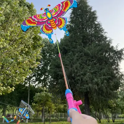 Hand-Held Reel Eagle Kite for Children, Easy to Fly in Light Breeze - 11