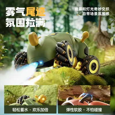 Electric Remote Control Spray Caterpillar Stunt Twisting Car Toy for Boys - 3