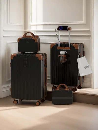 Stille universelle Räder neuer Stil doppelter Koffer, 20-Zoll-Handgepäck, große Kapazität Räder Reisetasche, verschlüsselter 26-Zoll-Hochzeitskoffer.