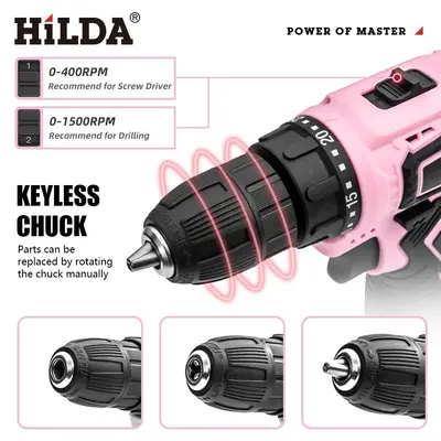 12V cordless electric drill screwdriver kit - 4