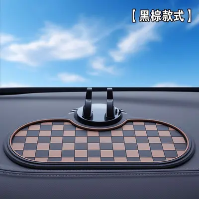 Car Anti-Slip Mat Phone Holder Mobile Navigation Sunglasses Holder Multifunctional Parking Sign Dashboard Storage Organizer Universal - 9