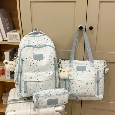 High School and College Backpack Set, 3-Piece, Large Capacity, Lightweight - 12