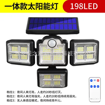 Solar Wall Lamp with Motion Sensor, Waterproof Outdoor Garden Light - 8