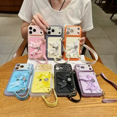 iPhone 18/17 Pro Max case, butterfly bow wallet style