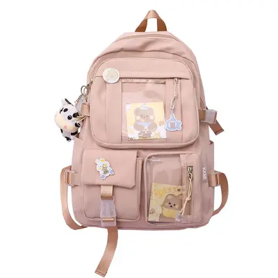 Japanese Harajuku Style Student Backpack, Korean Style Schoolbag - 5