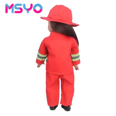43cm Doll Outfit Set for 18 Inch American Girl Dolls, Firefighter Uniform