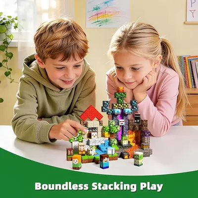 Magnetic Building Block Set, Educational DIY Magnetic Construction Toy for Children - 4