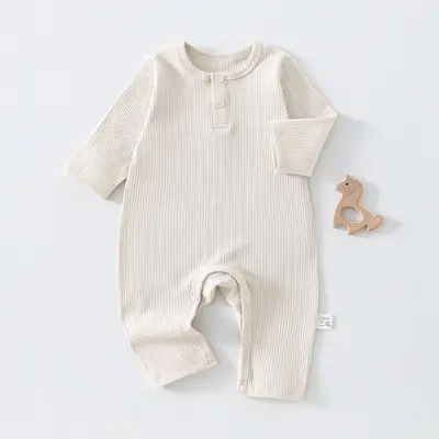 Baby-Strampler aus Baumwolle, 95 % Baumwolle, nahtlos, Frühling und Herbst - 12