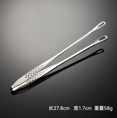 Ahn Kore Barbekü Maşası 304 Paslanmaz Çelik Barbekü Maşası Altın Büfe Çilek Maşası Genişletilmiş Ekmek Maşası Cımbız. - 8