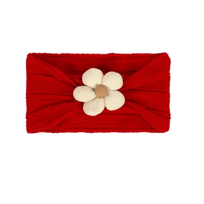 Children's Nylon Headband with Flower and Jacquard, High Elastic - 7