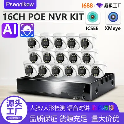 Xiongmai 16-channel POE surveillance kit, 4K, AI face detection - 2