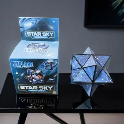 Starry Sky 2-in-1 3D Rubik's Cube, Magnetic Geometry Puzzle - 10