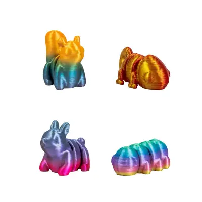 Mini Multi-Joint 3D Printed Animal Figurine, Colorful, Cute Creative Toy