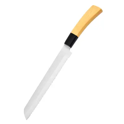 Japanese-style kitchen knife set, stainless steel, wood-pattern handle - 8
