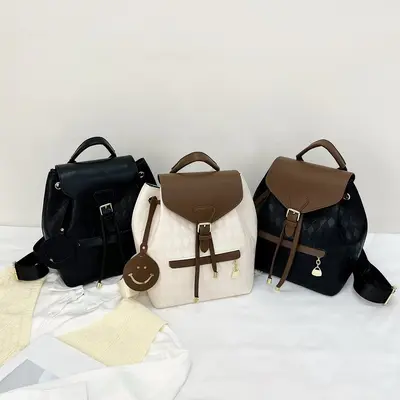 Women's backpack, plaid pattern, business and travel