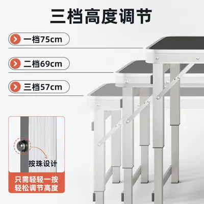 Folding Outdoor Camping Picnic Table and Chair Set, Portable Aluminum Alloy