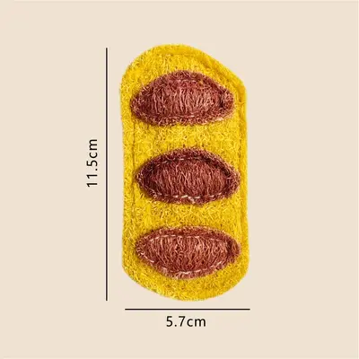 Loofah Cat Toy with Catnip Teaser Wand, Chew-Resistant - 8