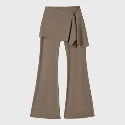 Two-Piece High-Waist Yoga Pants, Micro Flare, Butt-Lifting Panel - 8