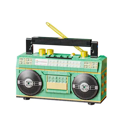 T2109 Retro Clock Building Block Set, Small Particle Decorative Assembly Toy