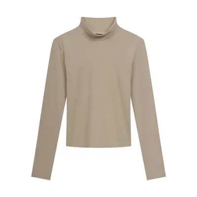 Women's Solid Half-High Neck Long Sleeve Base Layer, Slim Fit - 11