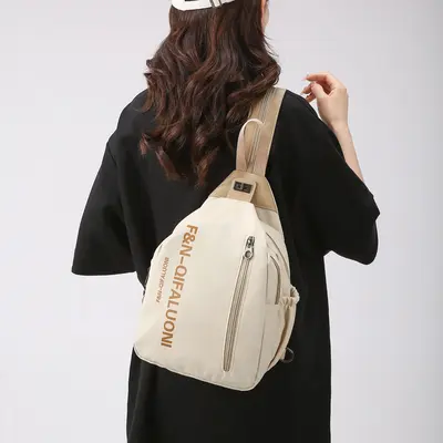 Multifunctional Women's Canvas Backpack, Multi-Compartment, Large Capacity - 4