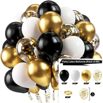 12 İnç Pullu Konfeti Balon Seti, 30 Adet, Parti Dekorasyonu - 8