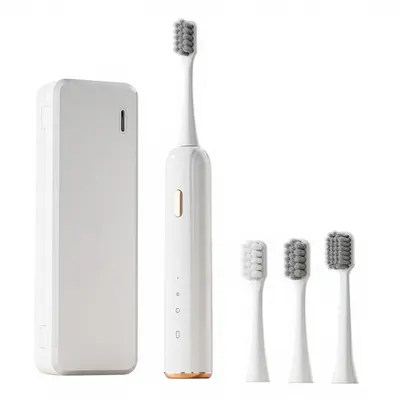 Rechargeable sonic electric toothbrush for adults, soft bristles