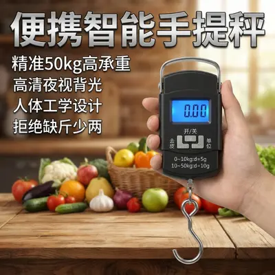 Mini portable electronic handheld scale with hook