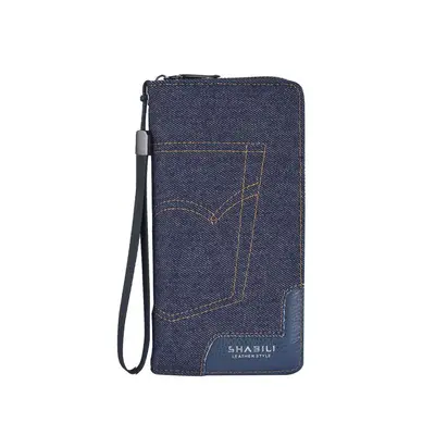 Men's Long Canvas Wallet with Multiple Card Slots - 7