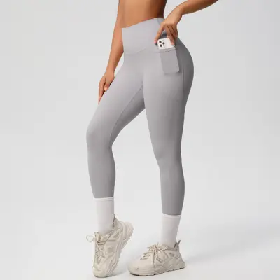 Çift taraflı yoga pantolonu, yüksek bel, elastik, nefes alabilen - 12