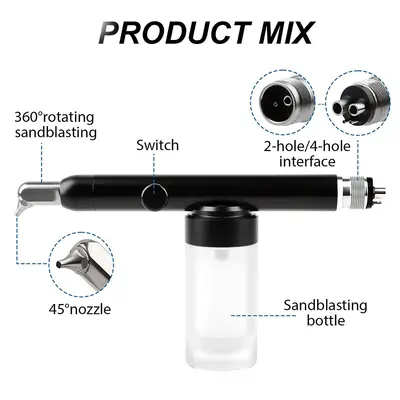 牙科氧化铝喷砂枪口腔正畸粘接修复干湿两用洁牙机牙科工具