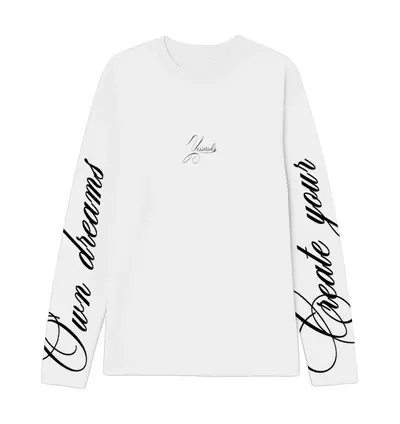 Letter Print Long Sleeve T-Shirt for Men and Women, Loose Fit - 8