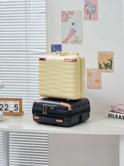 14 Inch Mini Carry-On Suitcase with Cosmetic Case and Combination Lock - 3