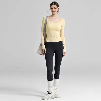 2026 Autumn Long Sleeve Open-Back Yoga and Pilates Wear - 9