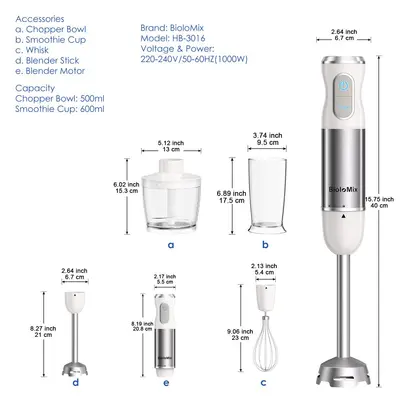 El Blenderi 1000W Yüksek Güçlü Homojenizatör - 5