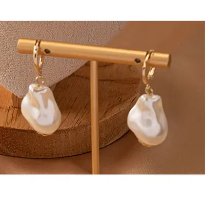 Irregular Pearl Necklace, Bracelet and Earring Jewelry Set for Women - 10