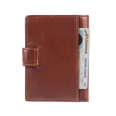 Retro Hakiki Deri Erkek Cüzdanı Üç Katlı Kısa Sığır Derisi RFID Korumalı - 9