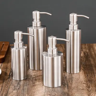 Grenzüberschreitende 304 Edelstahl-Sprühflasche, Desinfektions-Sprühflasche mit Druckknopf, Umfüllungs-Sprühflasche, Seifenspender mit Zerstäuber