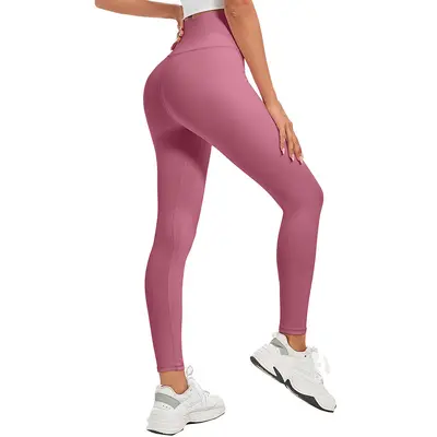 Dikişsiz Yüksek Bel Naylon Lycra Dokuz Ddörtte Bir Boy Yoga Taytı - 11