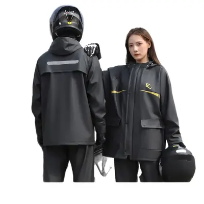 Adult two-piece raincoat set for motorcycles and electric vehicles
