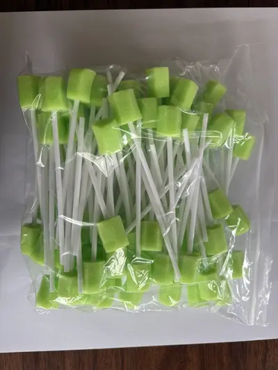 Disposable Oral Care Massage Sponge Sticks, 100 Pcs Bag, Disinfected - 8
