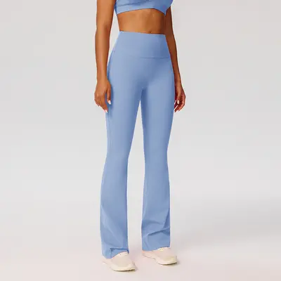 Micro-Flare Yoga Pants, Quick-Dry High-Waist, Model 52338 - 11