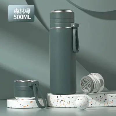 大容量316不锈钢保温杯学生简约高颜值专用双饮杯子便携户外杯子 - 8