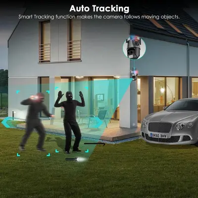 ICsee dış mekan kablosuz gözetleme kamerası ev Bluetooth bağlantısı HD kaliteli CCTV WiFi kamera