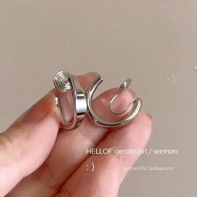 Kaffee-Gold-Ohrringe, mattiert, Insta-Stil, Nischencollier - 11