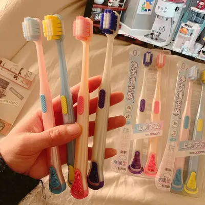 2-in-1 Diş Fırçası Dil Kazıyıcı ile Yumuşak Kıl - 2