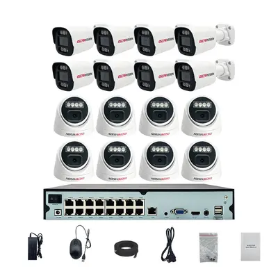 4K High-Resolution POE Security Camera Set, Dual-Light Full-Color Night Vision Recording, Waterproof Complete Equipment Set Suitable for Indoor and Outdoor Use - 8