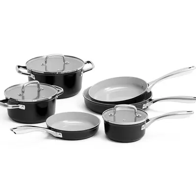 Ceramic Non-Stick Cookware Set, PFAS-Free, Die-Cast Aluminium