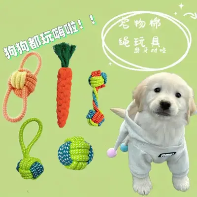 Durable Cotton Rope Dog Chew Toy Set for Small and Medium Dogs - 11